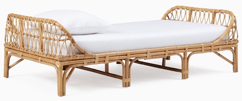 Coastal Daybed decor inspiration Eleanor Rattan Daybed #Daybeds #CoastalDecor #HomeDecor #BeachHouse #Inspiration