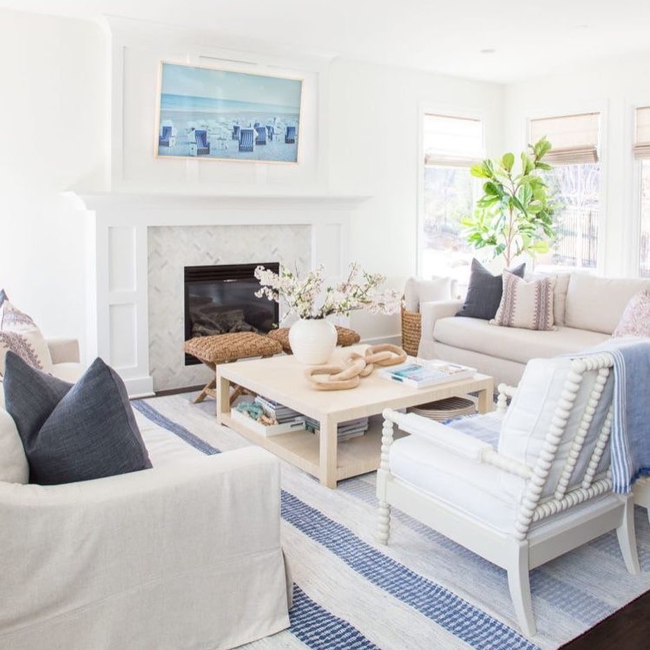 Inspo 1 #Sofas #CoastalSofas #BlueandWhiteStripedSofas #CoastalDecor #BeachHouse 