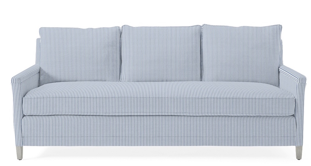 blue white striped sofa bed