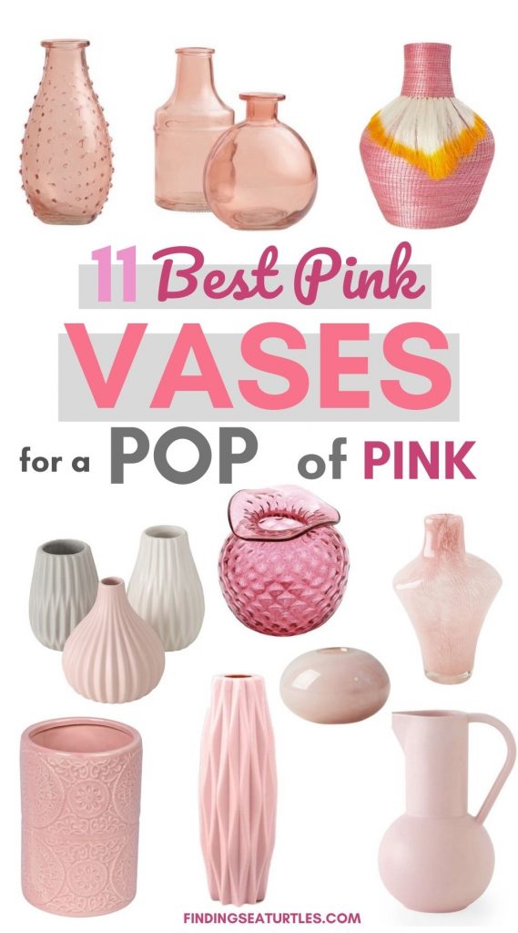 11 BEST of Pink Vases for a Pop of Pink #Pink #PinkVases #Coastal #CoastalPinkDecor #BohoCoastal #CoastalDecor #HomeDecor #LivingRoomDecor