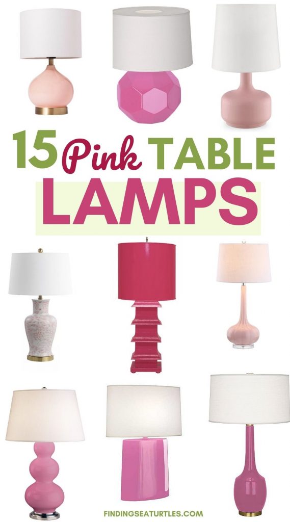 15 Pink Table Lamps #PinkTableLamps #PinkAccessories #Coastal #CoastalPinkDecor #BohoCoastal #CoastalDecor #HomeDecor #LivingRoomDecor