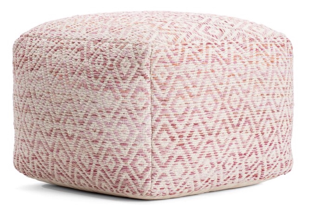 Pouf Styling Ideas Flintridge Square Geometric Pouf #Poufs #Boho #BohoCoastal #CoastalDecor #HomeDecor