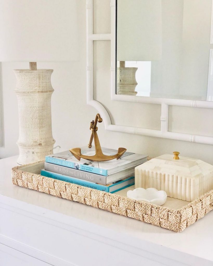 Coastal Tray Styling Ideas Inspo 13 #Vignette #CoastalVignette #Coastal #TrayStyling #TrayStylingTips #CoastalDecor #HomeDecor #LivingRoomDecor