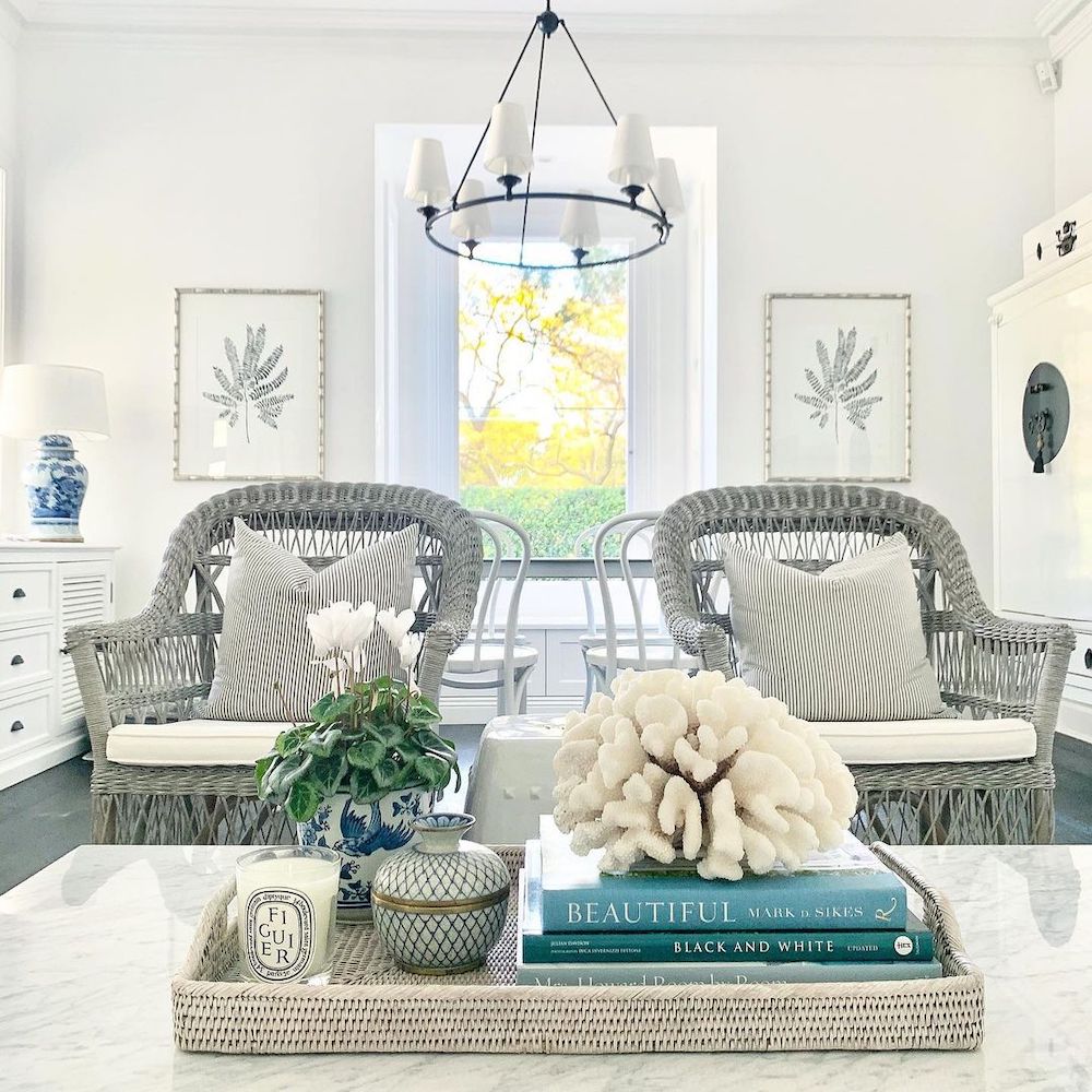 Inspo 9 2 #Vignette #CoastalVignette #Coastal #TrayStyling #TrayStylingTips #CoastalDecor #HomeDecor #LivingRoomDecor