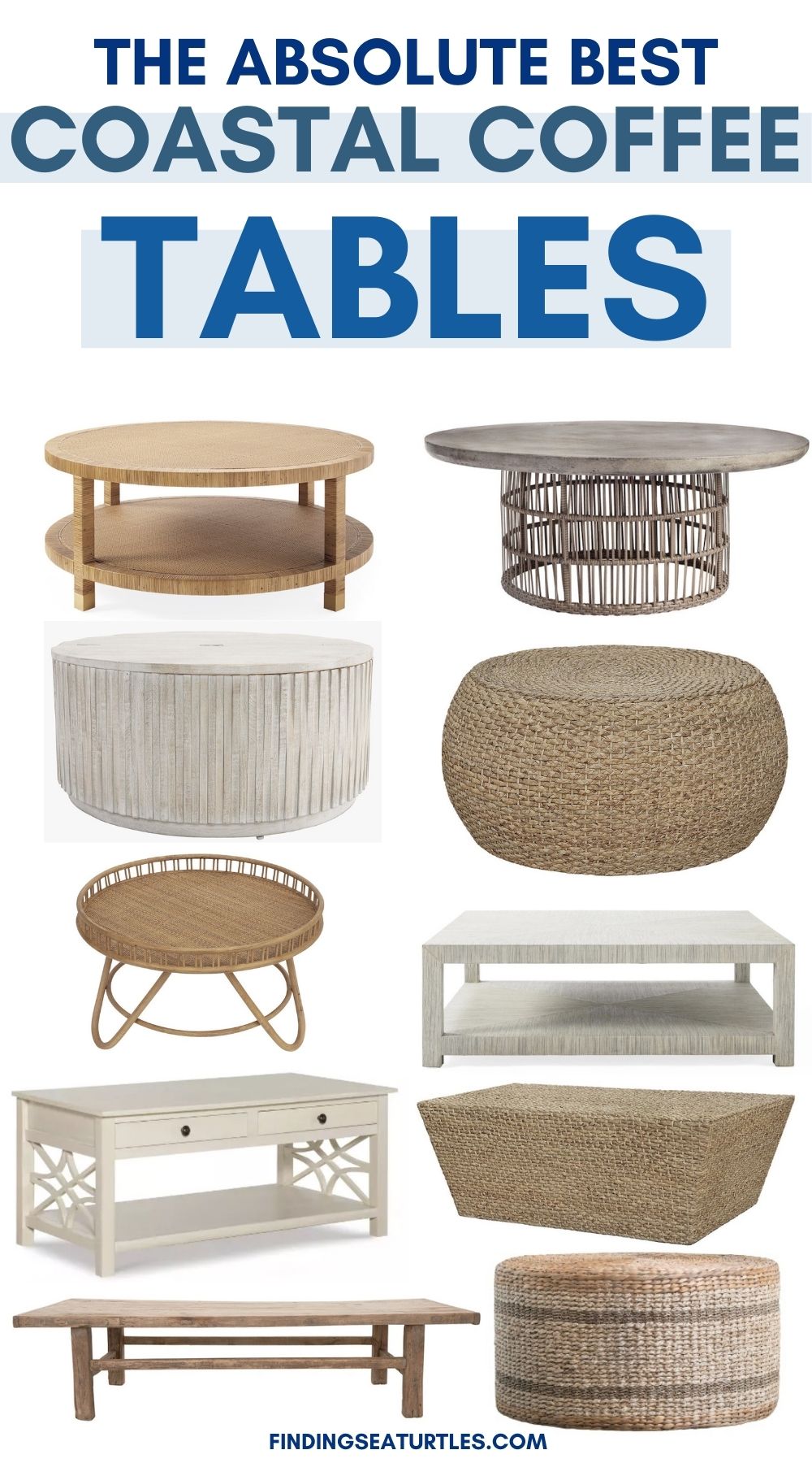 31 Coastal Coffee Tables for Today's Beach Homes
