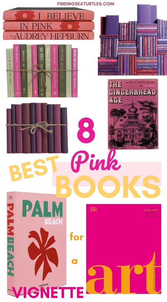 8 Best Pink Books for a Vignette #Pink #PinkBooks #Coastal #CoastalPinkDecor #CoastalDecor #HomeDecor #LivingRoomDecor