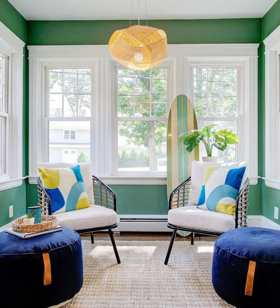 green blue paint colors for home interior