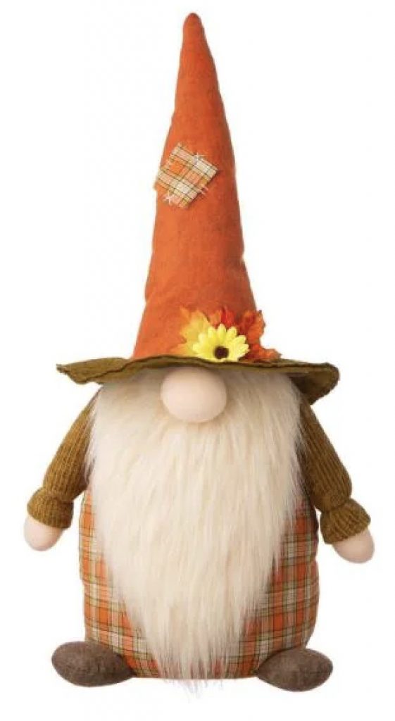 Fall Fabric Gnome Standing Decor Home Depot #Fall #HomeDecor #Harvest #AutumnDecor #Pumpkins