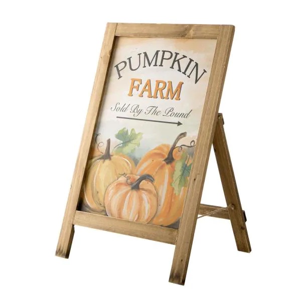 Fall Wooden Porch Standing Sign Home Depot