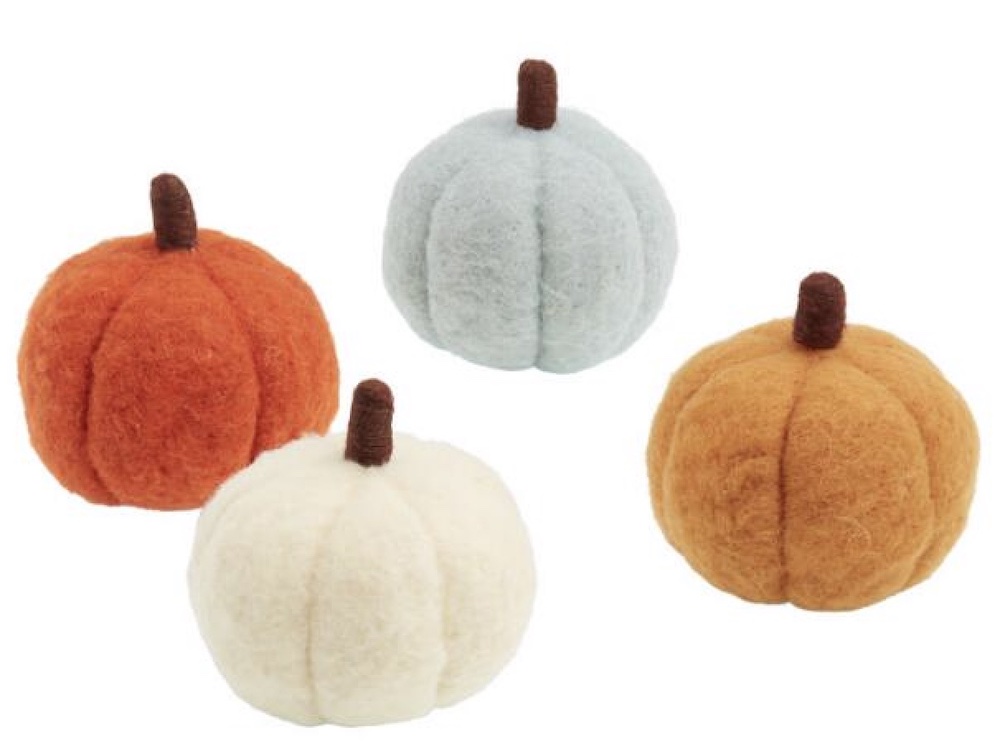 Felted Wool Fall Pumpkin Decor World Market #Fall #HomeDecor #Harvest #AutumnDecor #Pumpkins