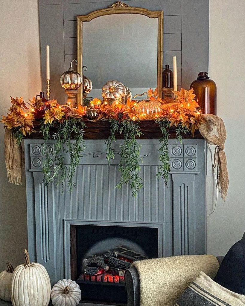 In 24 #Fall #FallMantel #FallDecor #HomeDecor #AutumnDecor