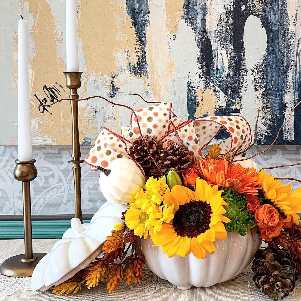 In 34 1 #Fall #FallCenterpiece #FallDecor #Autumn #FallTable #HomeDecor 