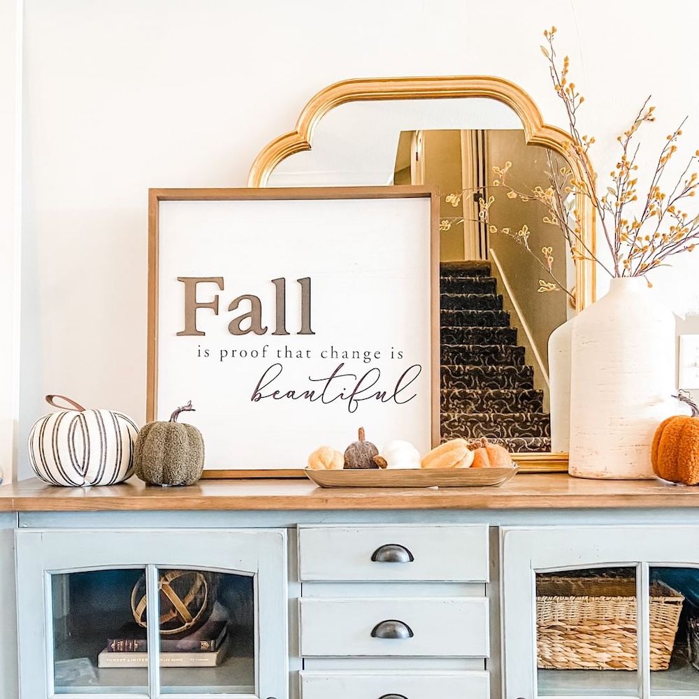 Fall Home Decor In 4 #Fall #HomeDecor #Harvest #AutumnDecor #Pumpkins