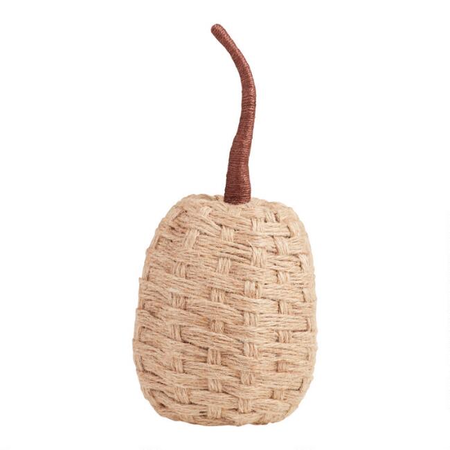 Large Natural Jute Wrapped Pumpkin Decor #Fall #FallVignettes #FallDecor #FallTableStyling #HomeDecor #AutumnDecor