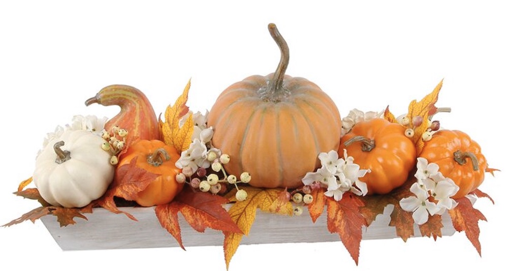 Fall Home Decor Ledge Pumpkin Arrangement Plastic Candle Holder #Fall #HomeDecor #Harvest #AutumnDecor #Pumpkins