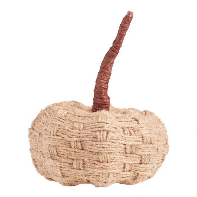 Medium Natural Jute Wrapped Pumpkin Decor #Fall #FallVignettes #FallDecor #FallTableStyling #HomeDecor #AutumnDecor