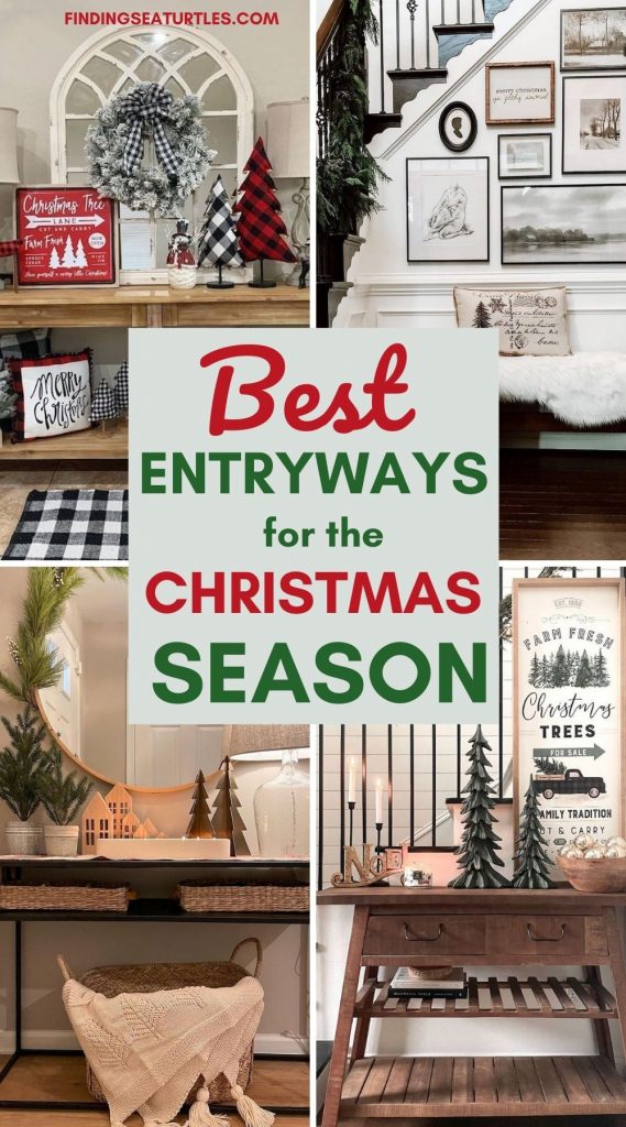 Best Entryways for the CHRISTMAS Season #Christmas #ChristmasEntryway #ChristmasFoyer #HomeDecor #ChristmasDecorIdeas 