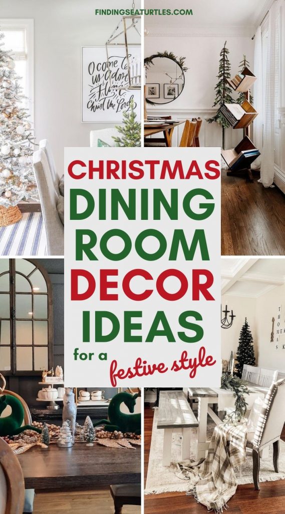 CHRISTMAS Dining Room Decor Ideas with a #Christmas #ChristmasDiningRoom #DiningRoomDecor #HomeDecor #ChristmasDecorIdeas 