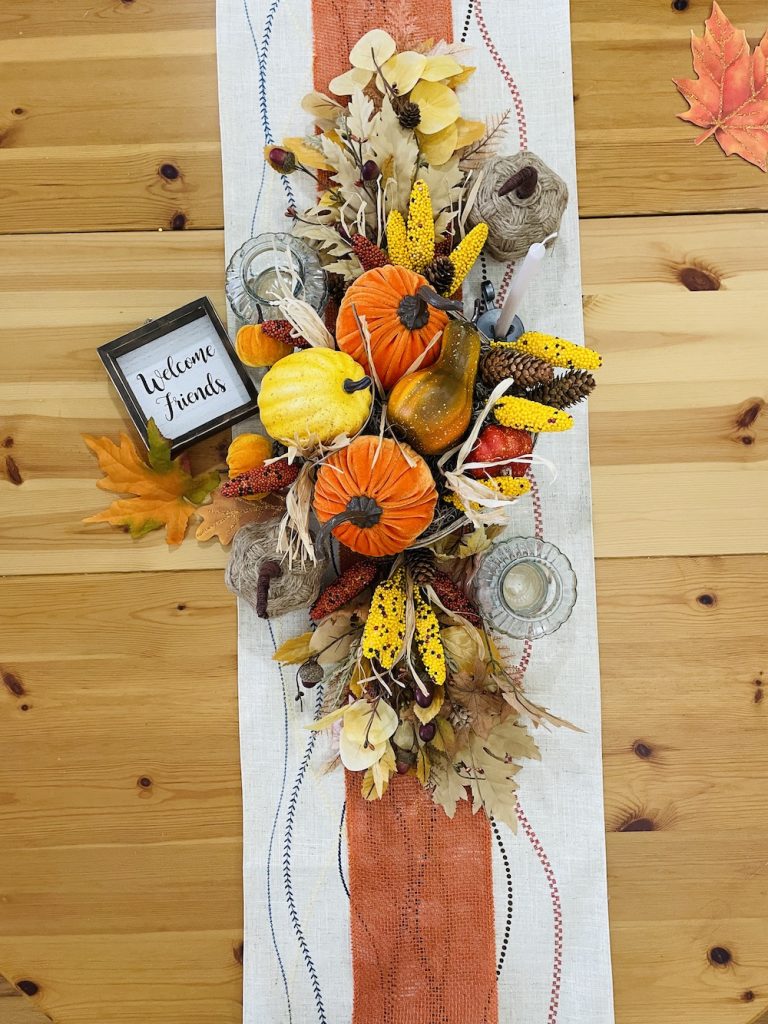 DIY Fall Tablescape Finished Tablescape_1828 #DIY #Fall #FallTablescape #HomeDecor #TableStyling #Autumn