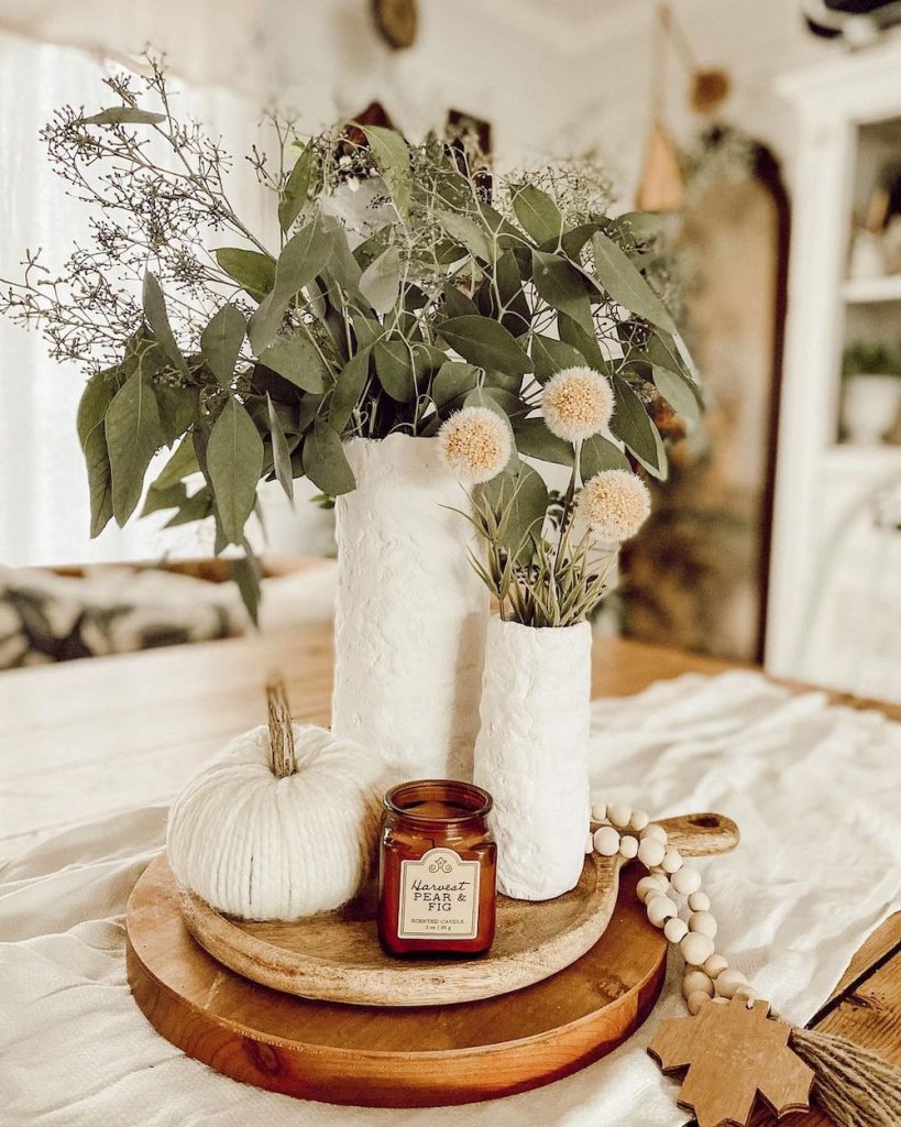 DIY fall centerpiece ideas In 11 #Fall #FallCenterpiece #FallDecor #Autumn #FallTable #HomeDecor 