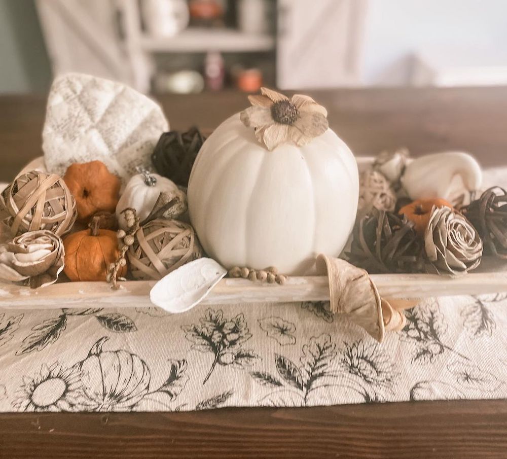 In 15 1 #Fall #HomeDecor #WoodenDoughBowls #DoughBowls #FallCenterpiece #AutumnDecor 