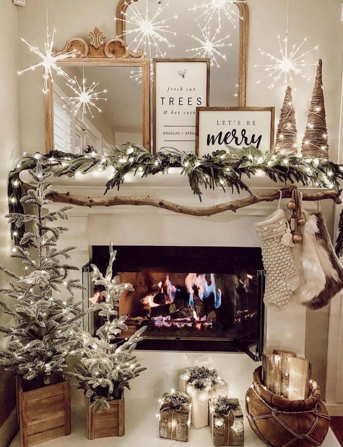 36 Christmas Mantel Decor Ideas for a Festive Cozy Fireplace
