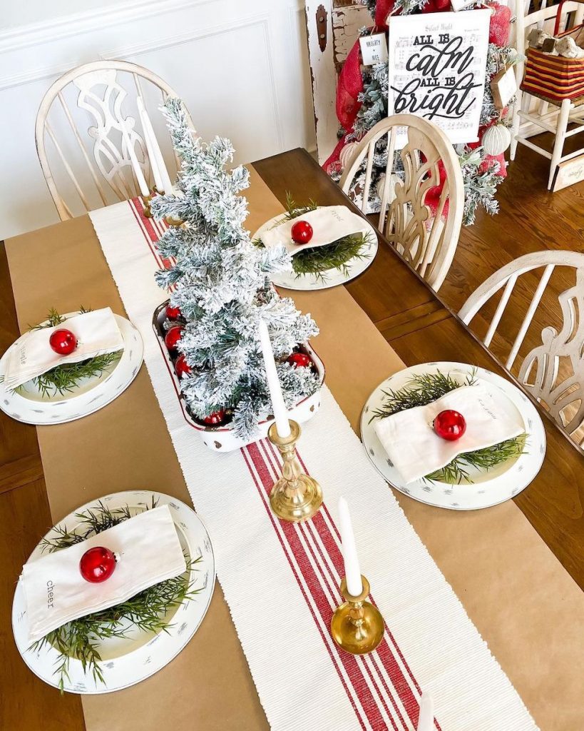 In 36 1 #Christmas #ChristmasDiningRoom #DiningRoomDecor #HomeDecor #ChristmasDecorIdeas 