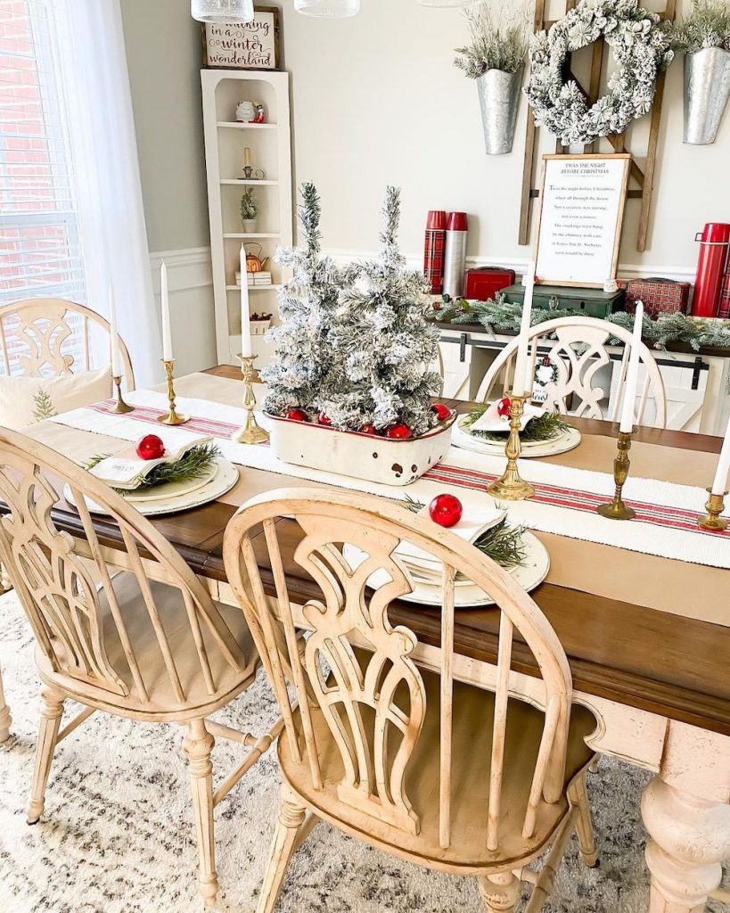 In 36 2 #Christmas #ChristmasDiningRoom #DiningRoomDecor #HomeDecor #ChristmasDecorIdeas 