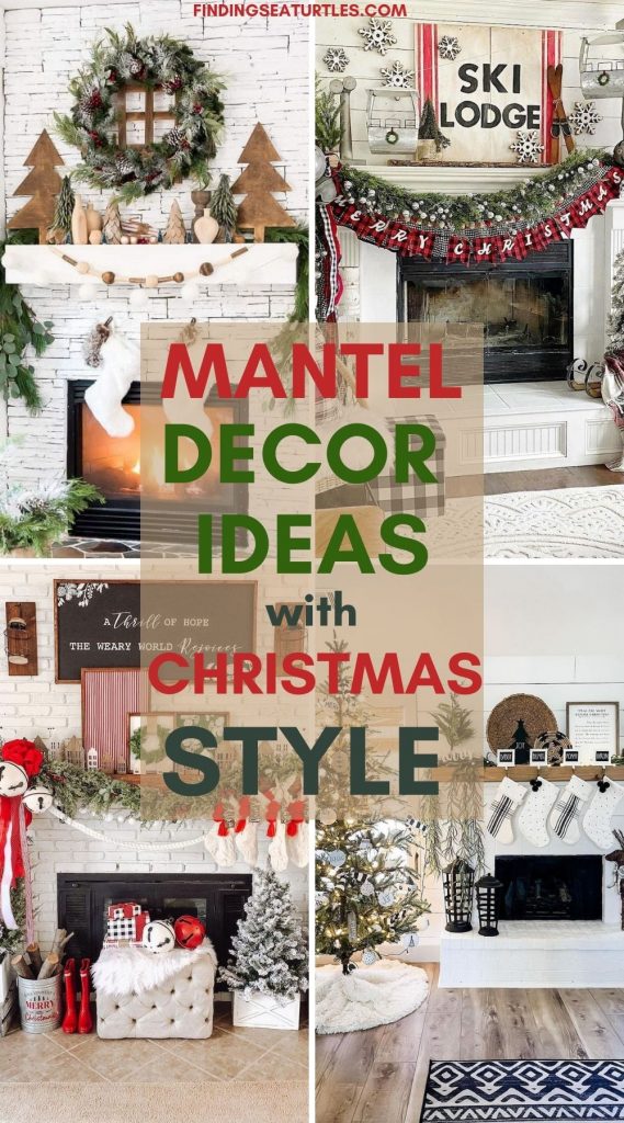 Mantel Decor Ideas with Christmas Style #Christmas #ChristmasMantel #HomeDecor #ChristmasDecorIdeas 