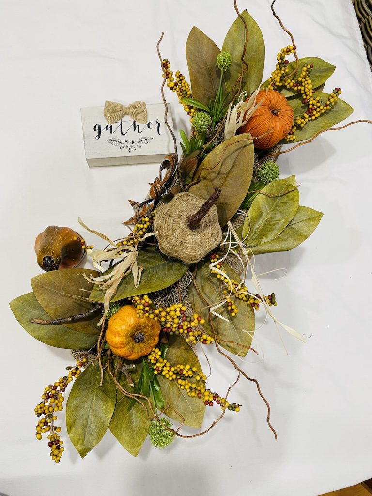 DIY Fall Centerpiece Trio of Orange Pumpkins_1723 #DIY #Fall #FallCenterpiece #HomeDecor #TableStyling #Autumn