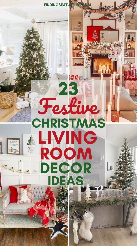 23 Festive CHRISTMAS Living Room Decor Ideas #Christmas #ChristmasLivingRoom #LivingRoomDecor #HomeDecor #ChristmasDecorIdeas 