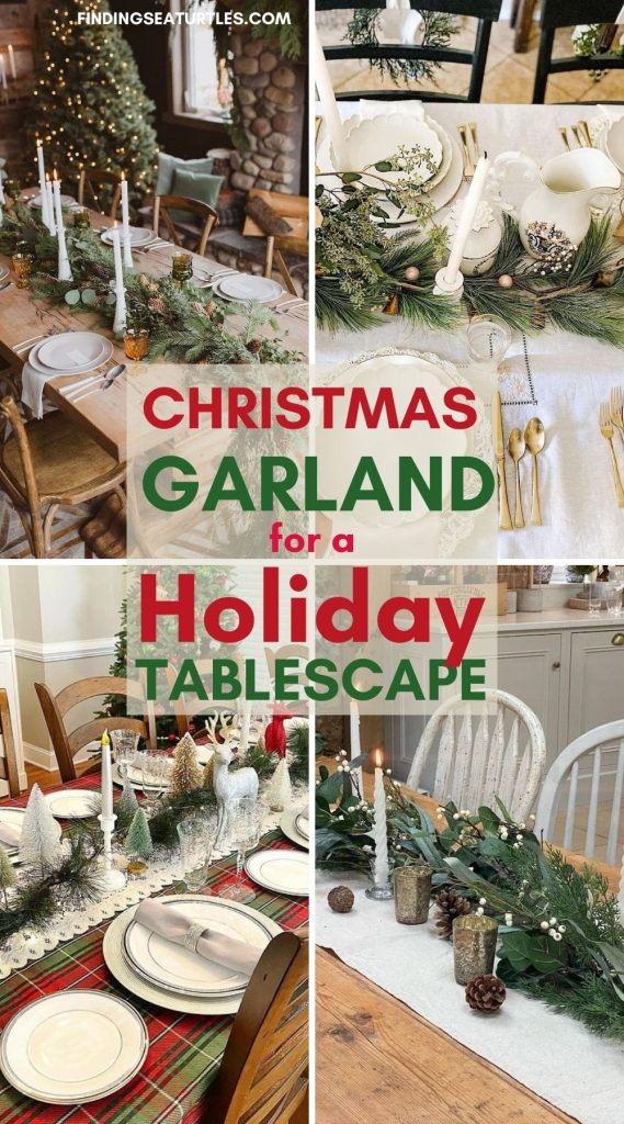 CHRISTMAS Garland for a Holiday Tablescape #Christmas #ChristmasTablescape #ChristmasGarland #HomeDecor #ChristmasDecorIdeas 
