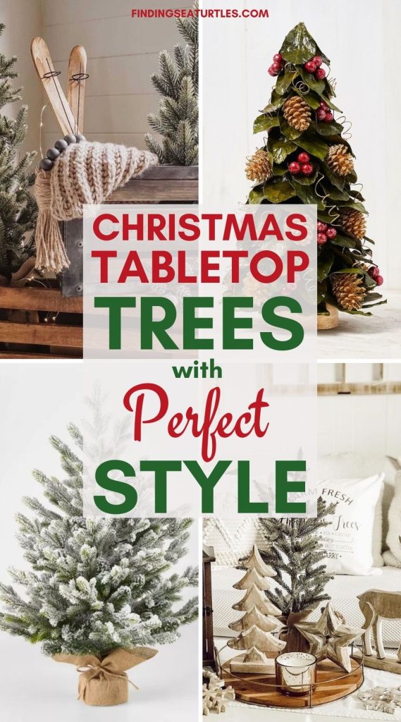 CHRISTMAS Tabletop Trees with Perfect Style #Christmas #ChristmasTree #ChristmasTabletopTree #DinnerTableStyling #HomeDecor #ChristmasTableIdeas 