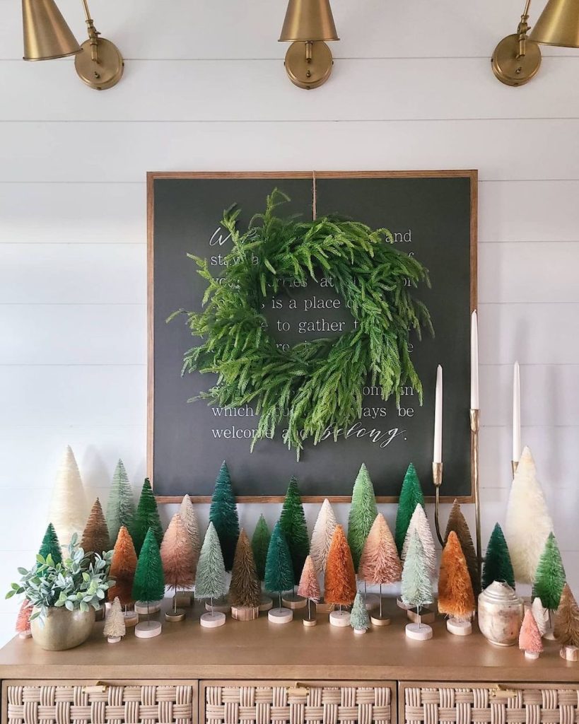 In 17 #Christmas #ChristmasBottlebrushTrees #HomeDecor #ChristmasDecorIdeas 