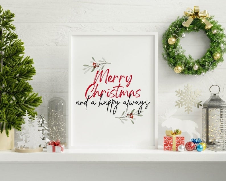 In 3 #Christmas #ChristmasTextualWallArt #ChristmasWallArt #HomeDecor #ChristmasDecorIdeas 