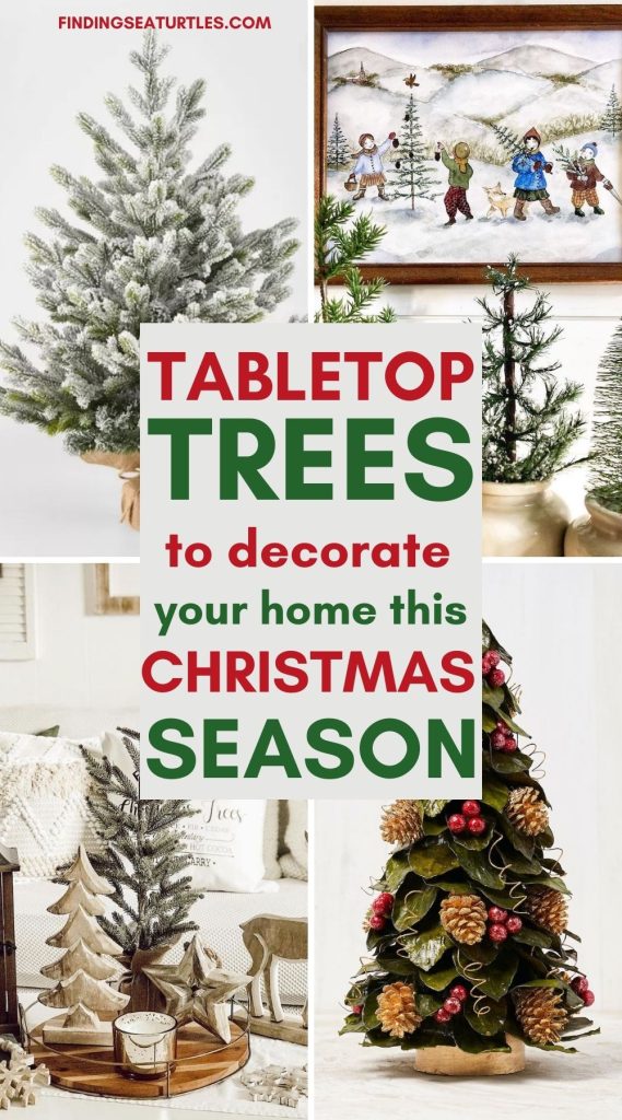 Tabletop Trees to decorate your home this CHRISTMAS season #Christmas #ChristmasTree #ChristmasTabletopTree #DinnerTableStyling #HomeDecor #ChristmasTableIdeas 