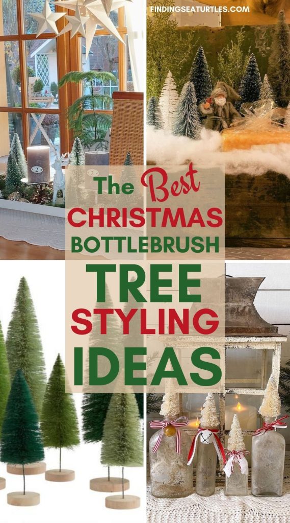 The Best CHRISTMAS bottlebrush tree styling ideas #Christmas #ChristmasBottlebrushTrees #HomeDecor #ChristmasDecorIdeas 
