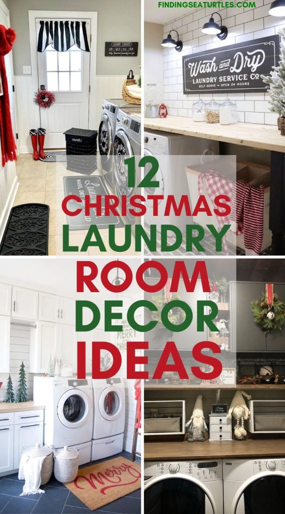 12 CHRISTMAS Laundry Room Decor Ideas #Christmas #ChristmasLaundry #ChristmasLaundryRoom #HomeDecor #ChristmasDecorIdeas 