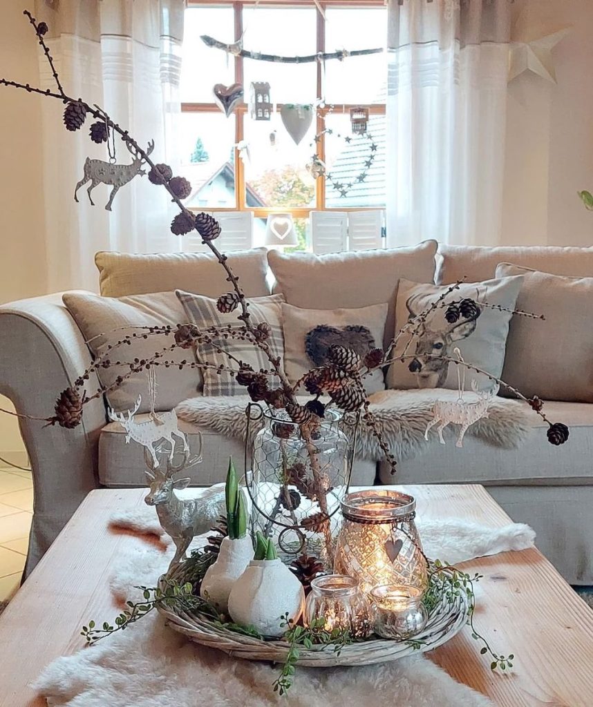 Neutral Christmas Living Room In 1 #Christmas #NeutralChristmas #NeutralLivingRooms #NeutralChristmasStyling 