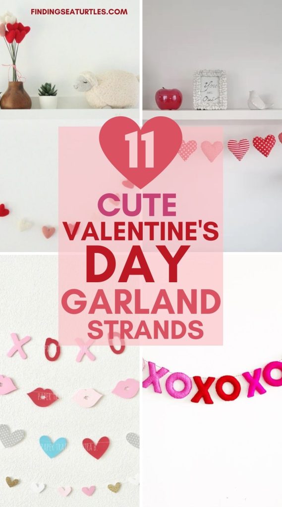 11 CUTE Valentine's Day Garland Strands #ValentinesDay #ValentinesGarland #HomeDecor #ValentineDecorIdeas 