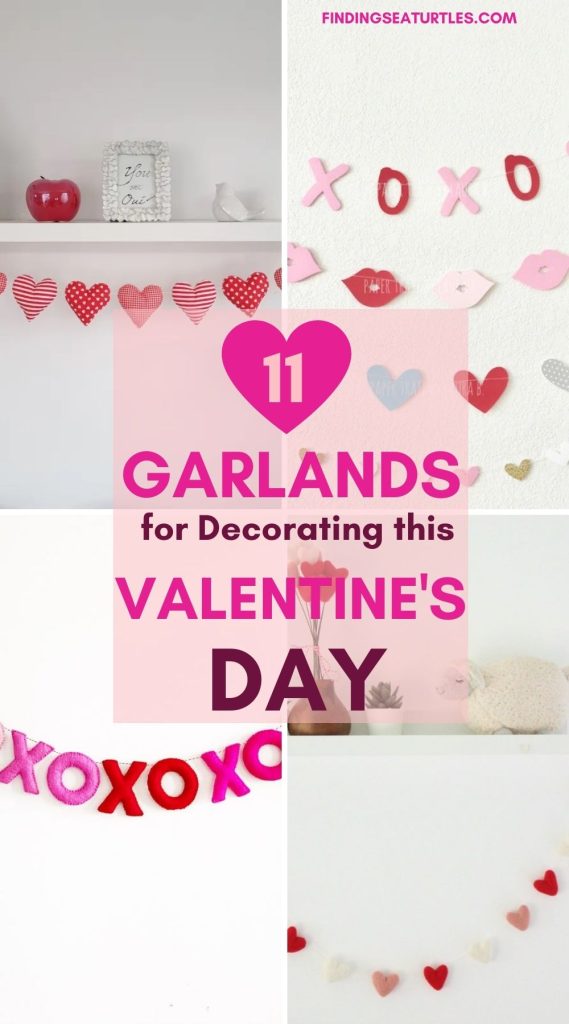 11 GARLANDS for Decorating this Valentines Day #ValentinesDay #ValentinesGarland #HomeDecor #ValentineDecorIdeas 