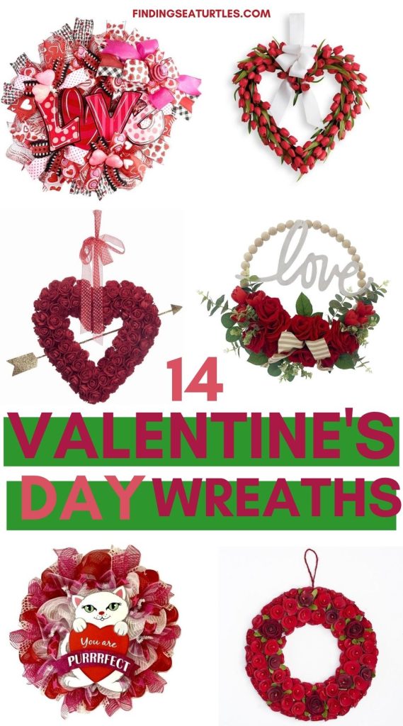 14 Valentine's Day Wreaths #ValentinesDay #Wreath #ValentineFrontPorch #HomeDecor #ValentineDecorIdeas 