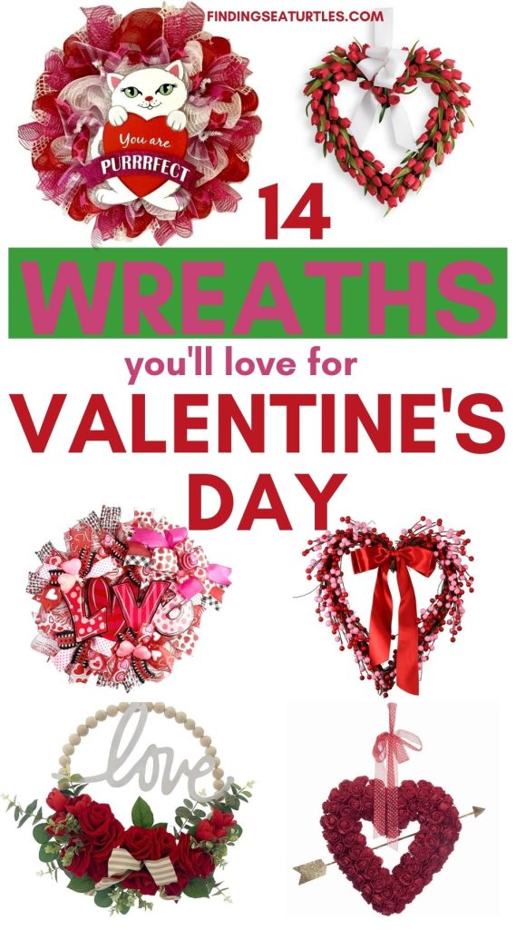 14 Wreaths you'll love for Valentines Day #ValentinesDay #Wreath #ValentineFrontPorch #HomeDecor #ValentineDecorIdeas 