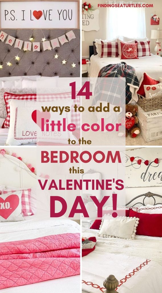 14 ways to add a little color to the bedroom this VALENTINE'S Day #ValentinesDay#ValentineBedrooms #HomeDecor #ValentineDecorIdeas 