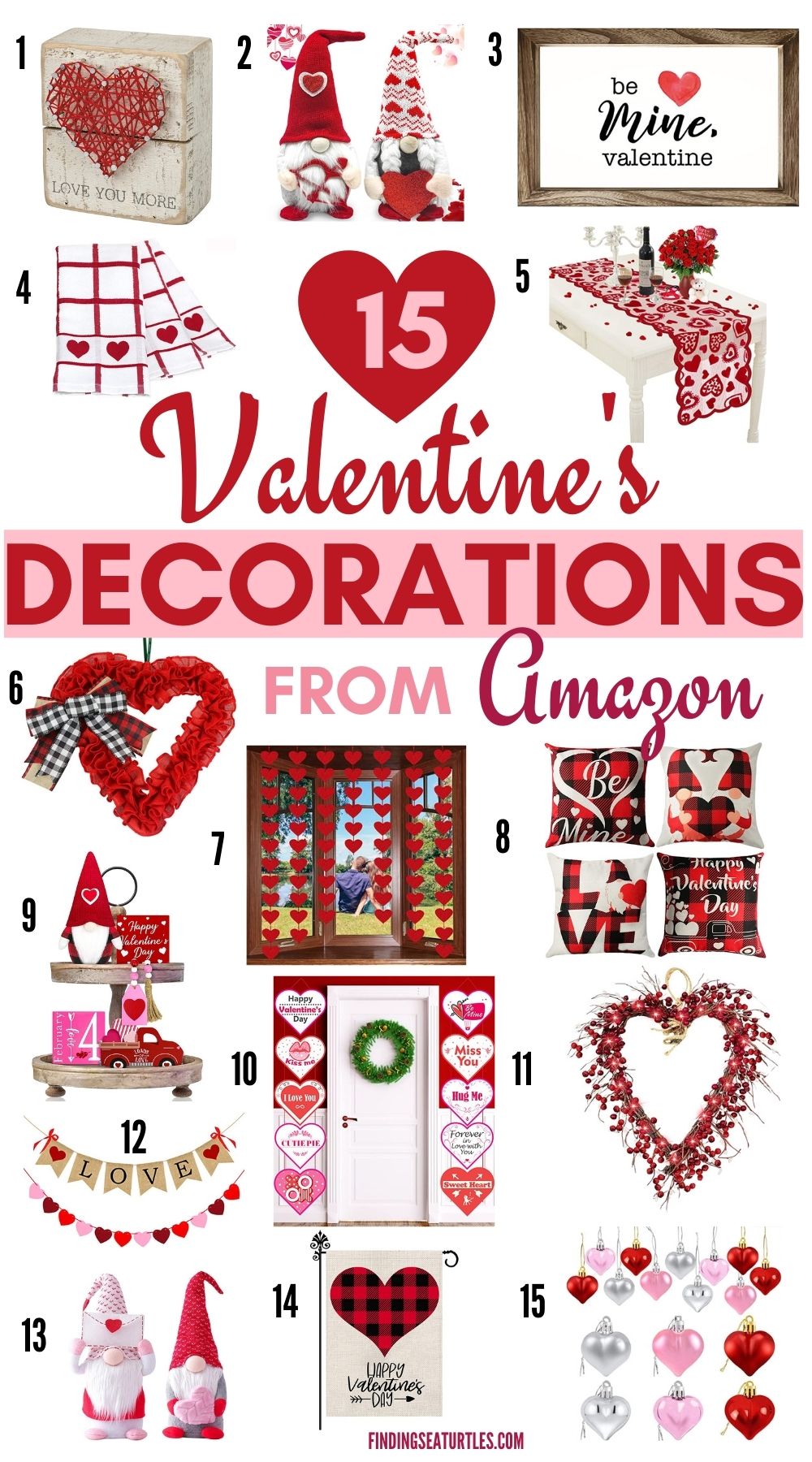 15 VALENTINE's Decorations from Amazon #ValentinesDay #ValentinesDecor #HomeDecor #ValentineDecorIdeas