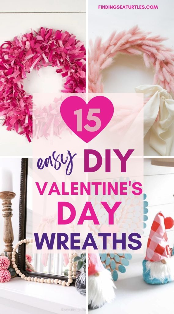 15 easy DIY Valentine's Day Wreaths #ValentinesDay #DIYValentinesDayWreaths #HomeDecor #ValentineDecorIdeas 