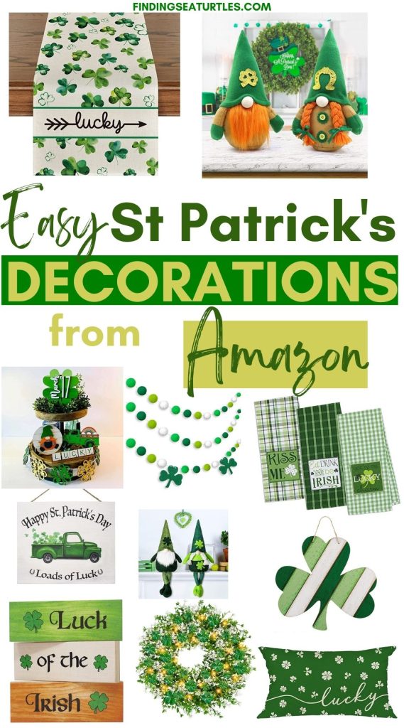 Easy St Patricks Decor from Amazon #StPatricksDay #StPatricksDecor #HomeDecor #StPatricksDecorIdeas 