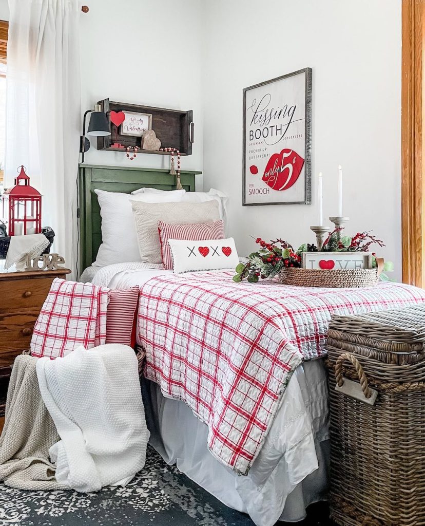 In 17 #ValentinesDay#ValentineBedrooms #HomeDecor #ValentineDecorIdeas 