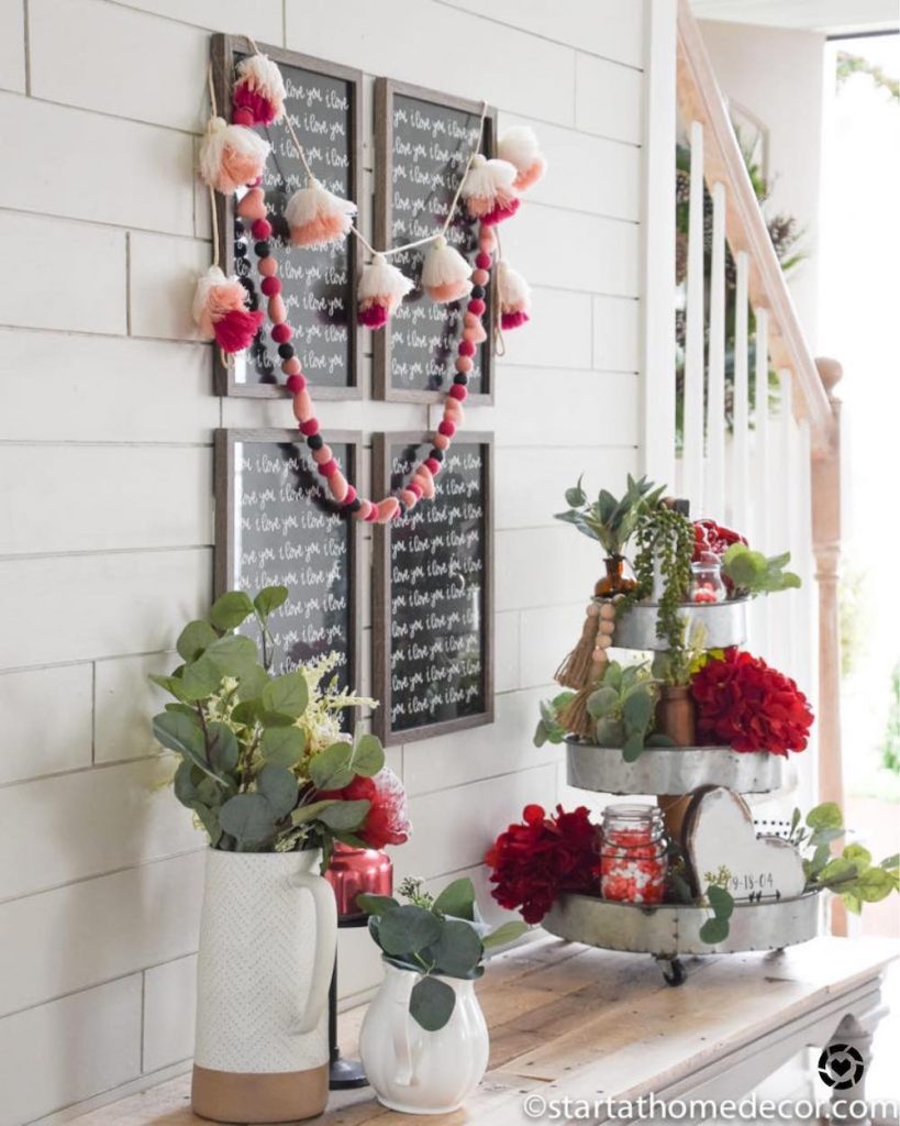 Valentine Garland In 4 2 #ValentinesDay #ValentinesGarland #HomeDecor #ValentineDecorIdeas 