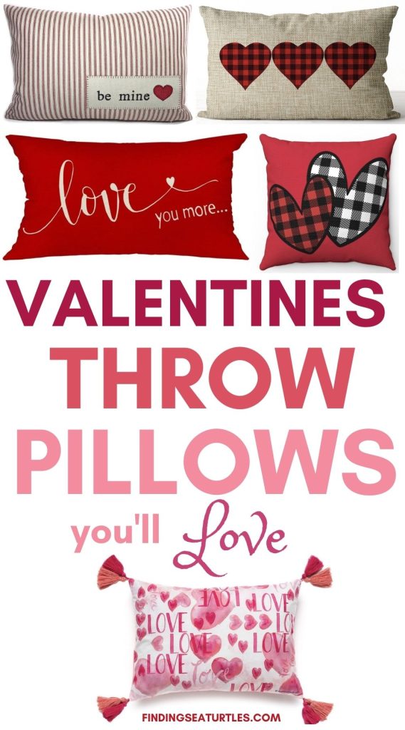 VALENTINES Throw Pillows You'll Love #ValentinesDay#ValentinePillows #HomeDecor #ValentineDecorIdeas 